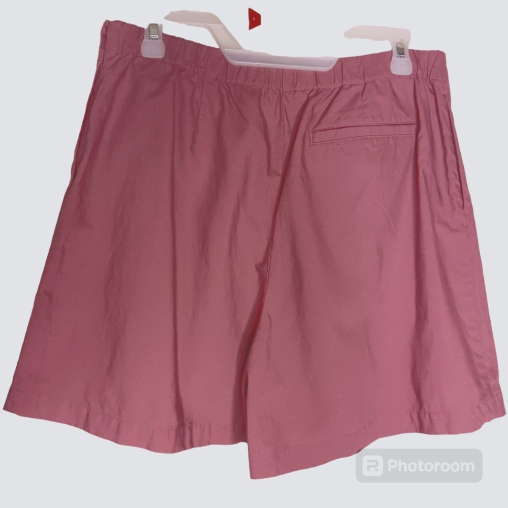 UNIQLO Skort Size L Pockets Side Zip Elastic Back Waistline Linen Blend - Picture 2 of 11